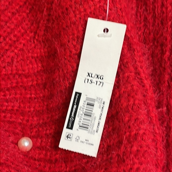 NOBO Red sweater with Pearls, Size XL, NWT - Picture 4 of 6